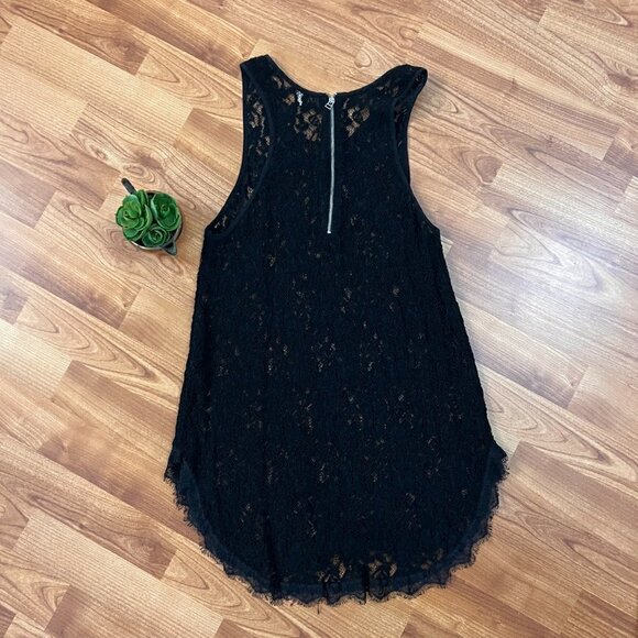 Wilfred Aritzia Lace Zipper Back Tank Top Black Size Medium M - Picture 3 of 9